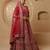 Red Bridal Heavy Handwork Viscose Silk Lehenga Set .