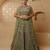 Leaf Green Crepe Tissue Multicolor Mirror  Lehenga Set