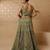 Leaf Green Crepe Tissue Multicolor Mirror  Lehenga Set