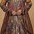 Mocha Brown Viscose Silk Lehenga Set with Mirror  and Sequins