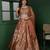 Rust Orange Banarsi Silk  Brocade Lehenga Set