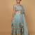 Teal Viscose Silk Cutdana Embroidery Lehenga Set
