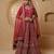 Red Bridal Heavy Handwork Viscose Silk Lehenga Set .