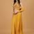 Mustard Sequins Crepe Fish Cut Lehenga Set