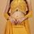 Mustard Sequins Crepe Fish Cut Lehenga Set