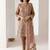 Light brown georgette embroidered salwar suit