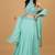 Sea Green Georggette Sequins Pearl Crystal  Lehenga Set