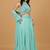 Sea Green Georggette Sequins Pearl Crystal  Lehenga Set
