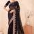 Black kashmiri resham embroidered work georgette saree sari