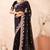 Black kashmiri resham embroidered work georgette saree sari