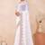 White kashmiri resham embroidered work georgette saree sari