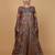 Mocha Brown Viscose Silk Lehenga Set with Mirror  and Sequins