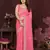 pink saree look georgette silk blend embroidery work saree and blouse with beautiful  tone