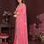 pink saree look georgette silk blend embroidery work saree and blouse with beautiful  tone