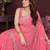 pink saree look georgette silk blend embroidery work saree and blouse with beautiful  tone