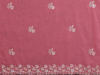 pink saree look georgette silk blend embroidery work saree and blouse with beautiful  tone 5