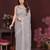 grey saree look georgette silk blend embroidery work saree and blouse with beautiful  tone