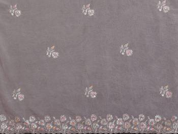 grey saree look georgette silk blend embroidery work saree and blouse with beautiful  tone 5