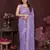 lavender saree look georgette silk blend embroidery work saree and blouse with beautiful  tone