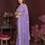 lavender saree look georgette silk blend embroidery work saree and blouse with beautiful  tone