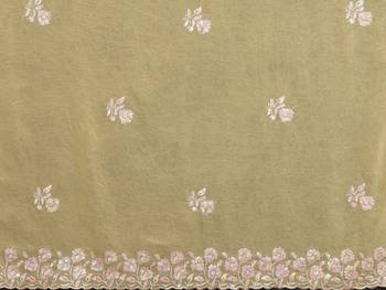 yellow saree look georgette silk blend embroidery work saree and blouse with beautiful  tone 5