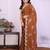 Brown saree look rich heavy star georgette silk saree with sequins embroidery work saree and blouse with beautiful  tone