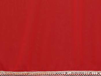 red saree look rich georgette  silk blend with beautiful tone 2