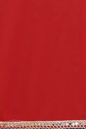 red saree look rich georgette  silk blend with beautiful tone
