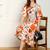 abstract print flared rayon dress for women