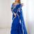 Gorgeous Blue Sequins Georgette Wedding Wear Lehenga Saree