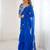 Gorgeous Blue Sequins Georgette Wedding Wear Lehenga Saree