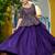 purple silk embroidered peplum top with lehenga