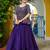 purple silk embroidered peplum top with lehenga