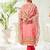 Peach cotton digital printed swarwoski work salwar suit
