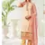 Cream cotton digital printed swarwoski work salwar suit
