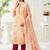 Cream cotton digital printed swarwoski work salwar suit