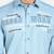 Pier seven men’s light blue cotton regular fit printed  & embroidered casual shirt | urban wear full sleeve shirt