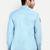 Pier seven men’s light blue cotton regular fit printed  & embroidered casual shirt | urban wear full sleeve shirt