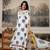 white floral cotton kurta pant set with dupatta