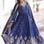 blue sequins embroidered anarkali