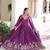 purple sequins embroidered anarkali