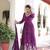 purple sequins embroidered anarkali