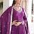 purple sequins embroidered anarkali