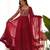 maroon georgette embroidered anarkali