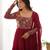 maroon georgette embroidered anarkali