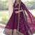 wine vichitra silk gown