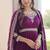 wine vichitra silk gown