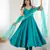 sea green roman silk chanderi anarkali suit