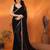 black saree look rich georgette  silk blend with beautiful tone