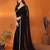 black saree look rich georgette  silk blend with beautiful tone